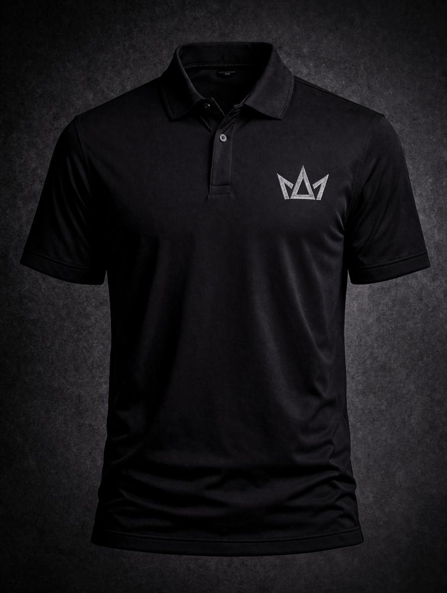 Rex Novus crown golf polo black technical performance apparel Canada